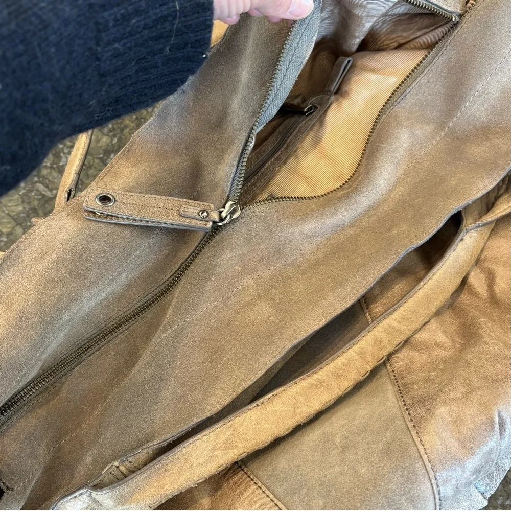 BCBGMaxAzria Tan Leather Hobo Bag - Picture 3 of 14